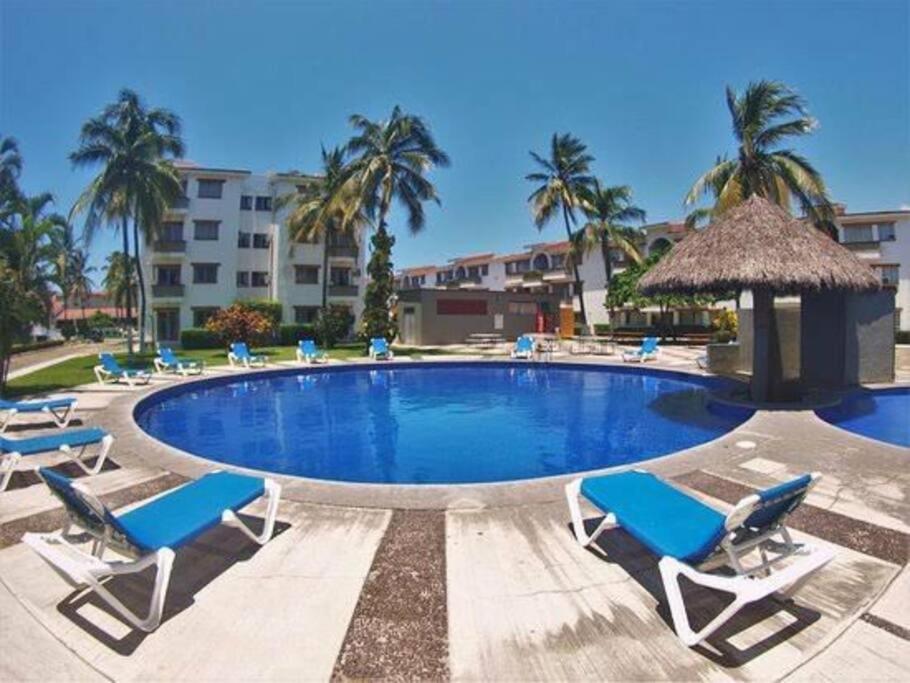 만사니요 Magnifico Departamento, Cocina Equipada, 2 Recamaras 2 Banos , Hasta 6 Personas, 3 Albercas, Playa A 50 Mts Wifi, Aire Acondicionado 아파트 외부 사진